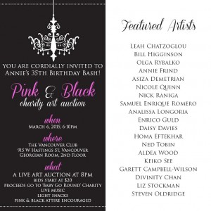 divinitychan.com Pink and Black Art Acution event March 2015