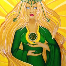 Anahata Heart Chakra Goddess (art in progress pics)