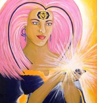 Ajna Third Eye Chakra Goddess (art in progress pics)