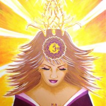 Sahasrara Crown Chakra Goddess (art in progress pics)